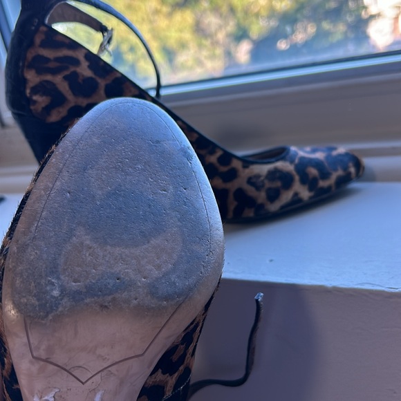 Sam Edelman Cheetah Print Heels With Strap - Picture 6 of 7